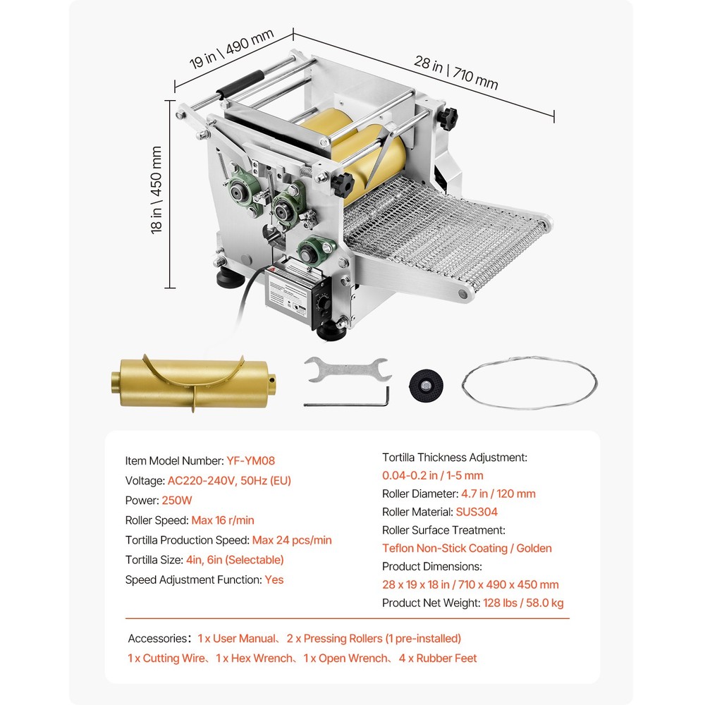Electric Corn Tortilla Maker Automatic Tortilla Making Machine (4 in+ 6 in)