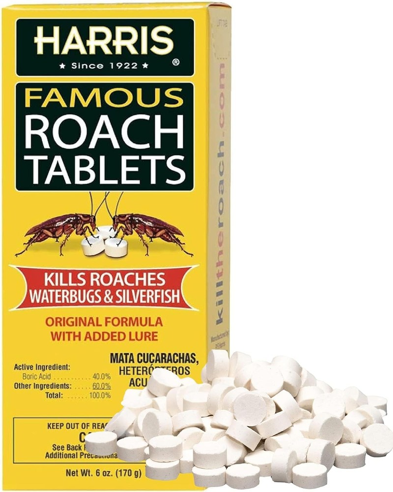 Harris Roach Tablets, Boric Acid Roach and Insects Killer with Lure, Alternative