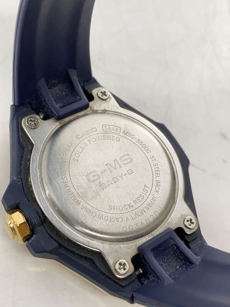 CASIO Wristwatch Analog Rubber Navy Navy SS MSG S500G