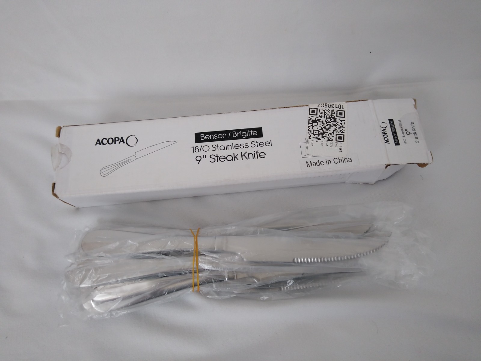 Acopa 18/0 Stainless Steel 9" Steak Knife 12 Pack Benson / Brigitte Flatware