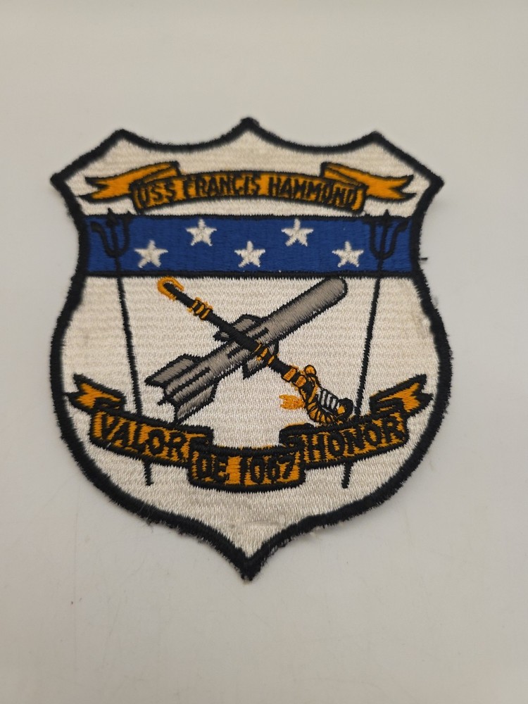 USS Francis Hammond DE-1067 Patch No Glow
