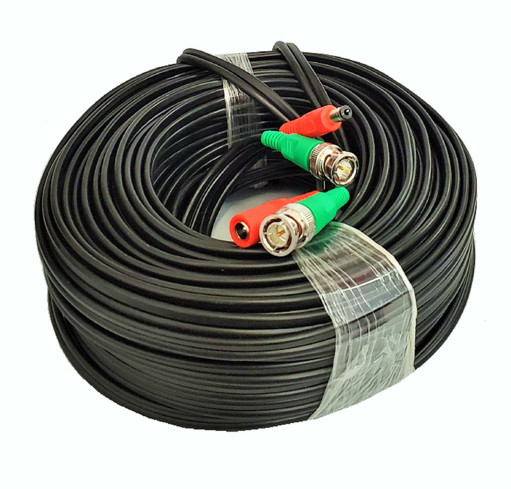 4 PACK 100ft security camera bnc video power cable extension for cctv dvr
