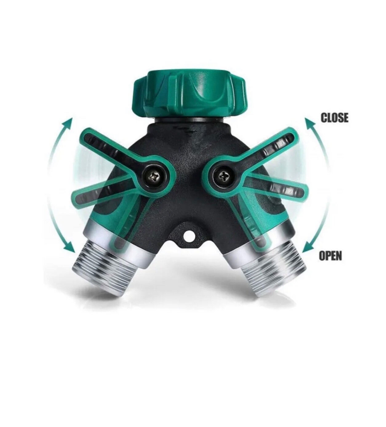 2-Pack 3/4" Water Hose Splitter Dual Garden Y Valve Connector