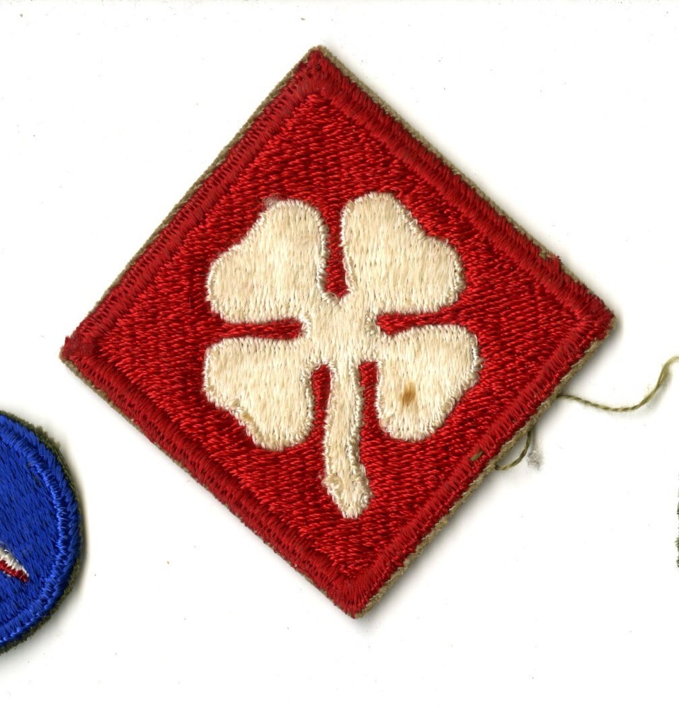 Fourth Army White Back Patch WWII Vintage Pearl Harbor Pacific Training