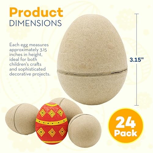 DIY Paper Mache Easter Eggs to Paint Pack - Paintable & Fillable Blank 12