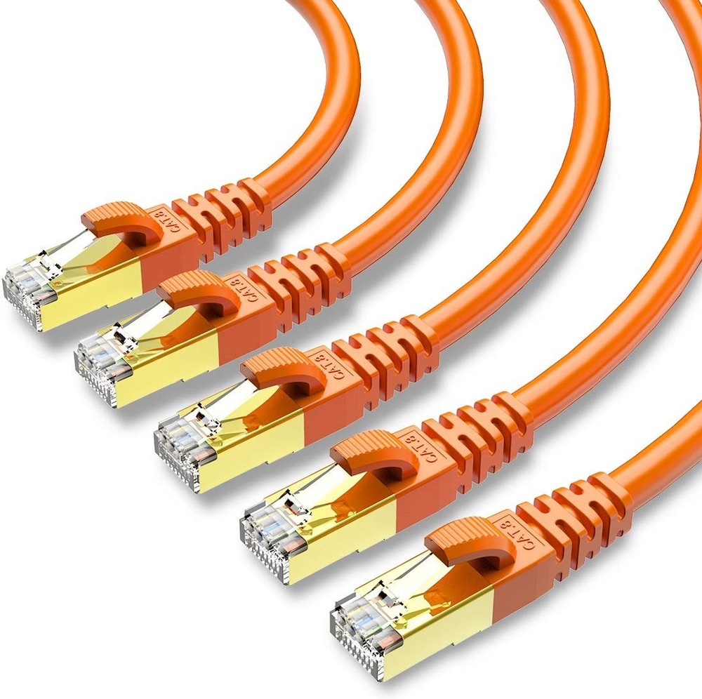 CAT 8 Ethernet Cable Shielded SFTP Internet Network Patch Cord, Heavy Duty Hi...