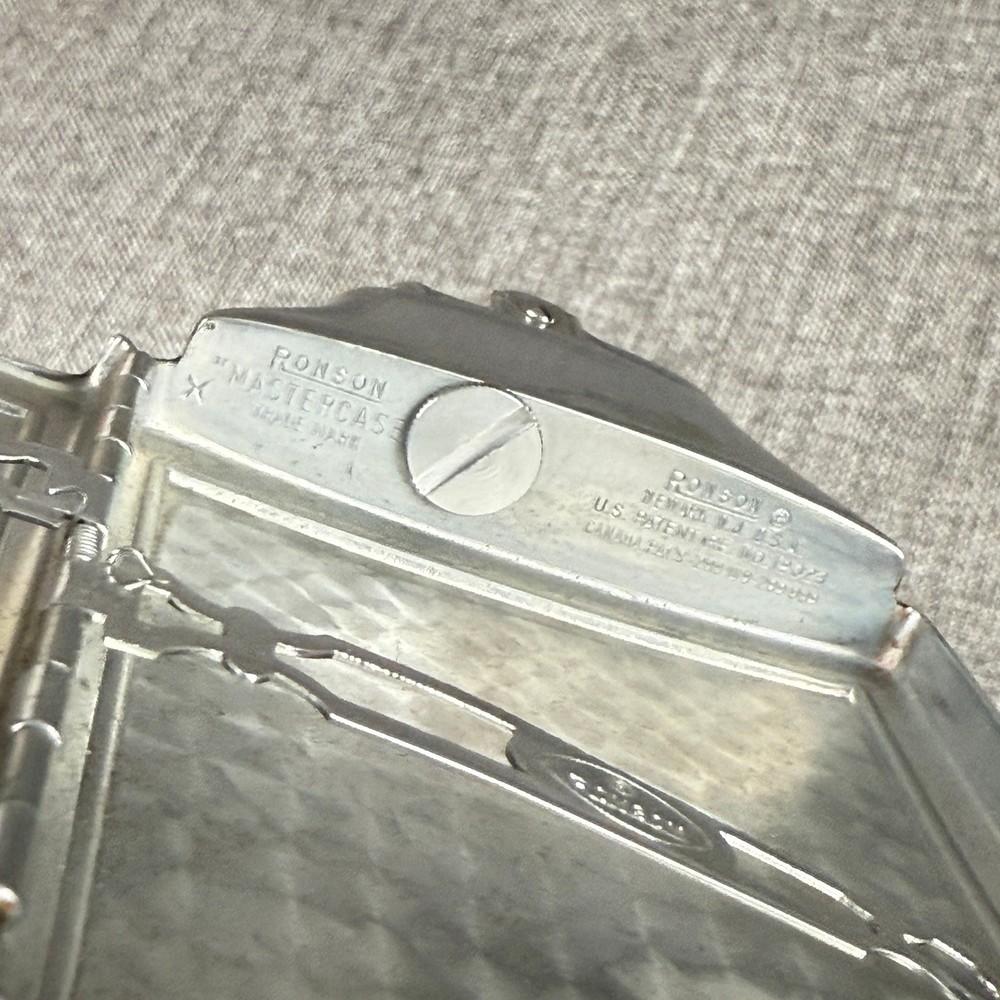 Vintage Ronson Mastercase Cigarette Case Lighter Combo with Pouch