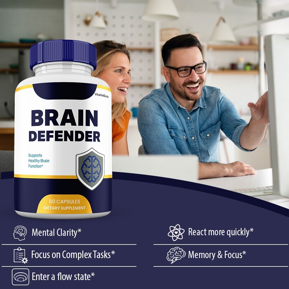Brain Defender Capsules, Maximum Strength Pills Cognitive and Brain (3 Pack)