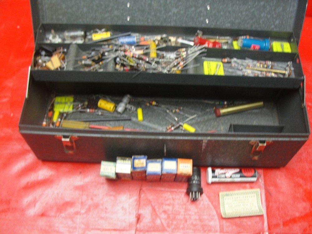 Vintage Vacuum Tubes Diode and Tool Box