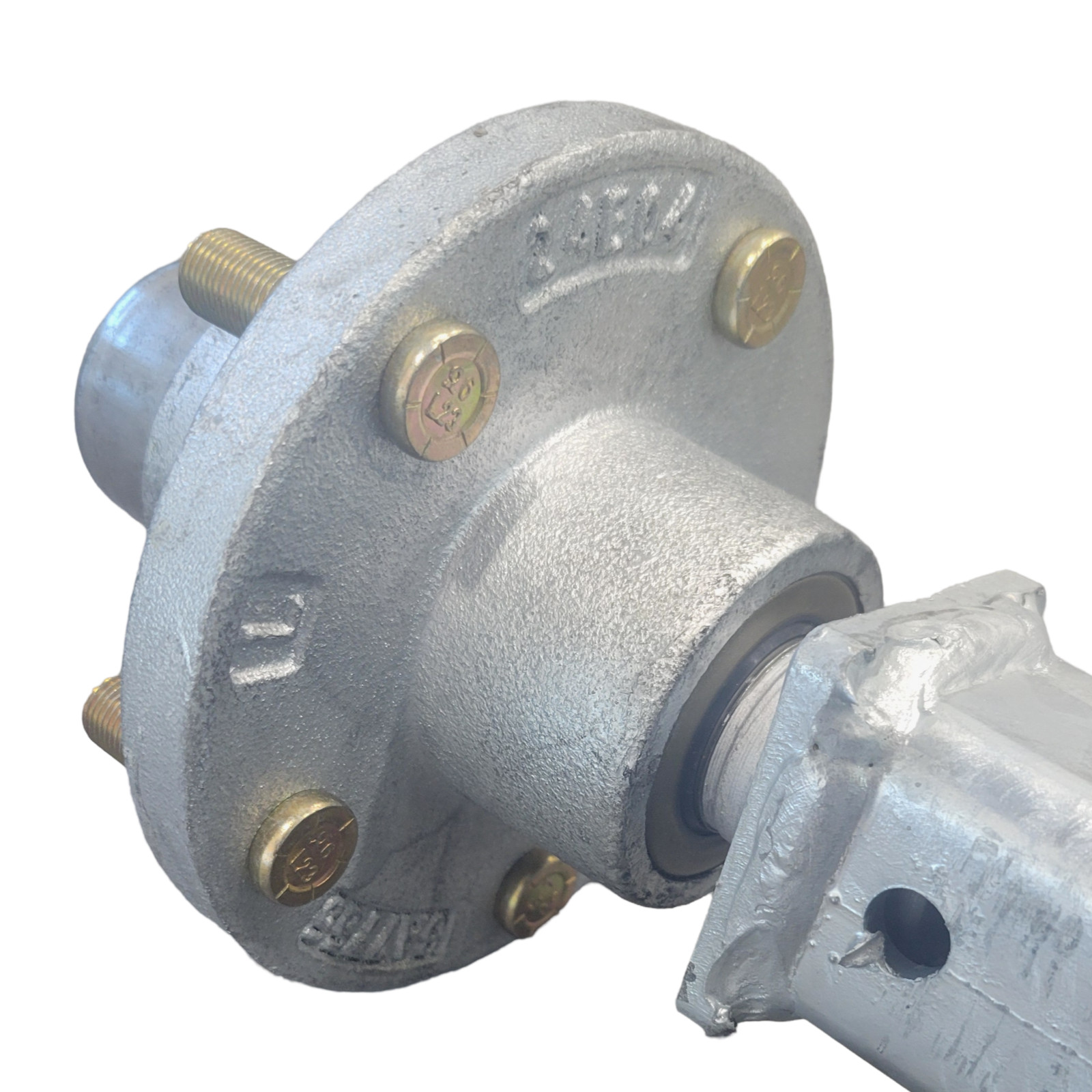 Knott 2500lb 69 in Hub Face Galvanized Square Boat Trailer Axle 5 Lug Idler Hubs