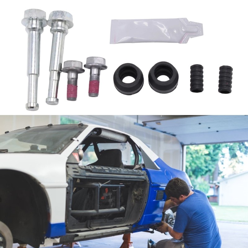 Front Brake Caliper Guide Pin Repair Package Kit for Ensures Stability Longevity