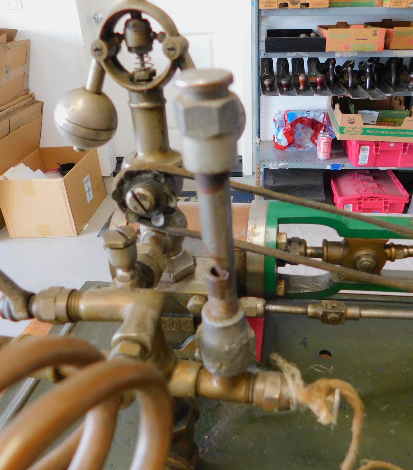 Cretors Steam Engine for Popcorn Machine c. 1900 Antique w/ Electric Water Tank