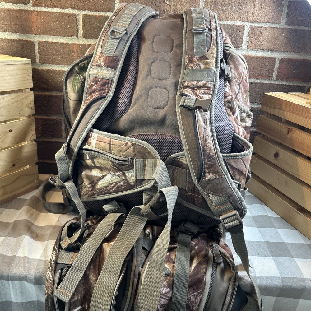 Field & Stream brown camo large durable outdoor backpack Polyester Multi pockets