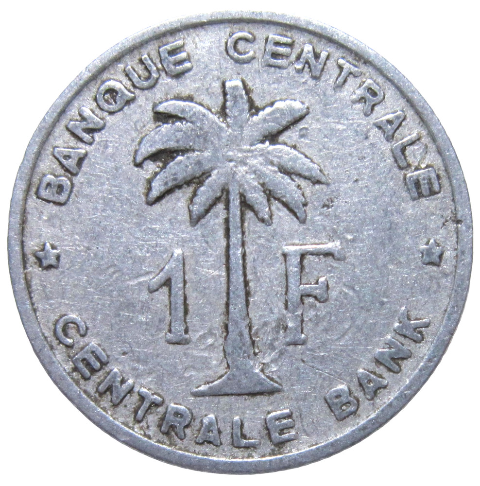 BELGIAN CONGO. 1 FRANC, 1959.