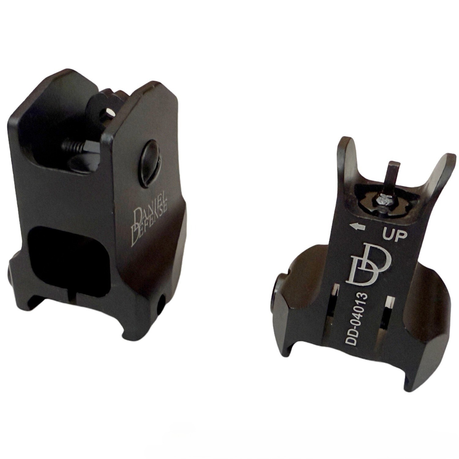 1 Pair D &D Flip-up Low Profile Metal Sight Folding Iron Sights Front / Rear Set