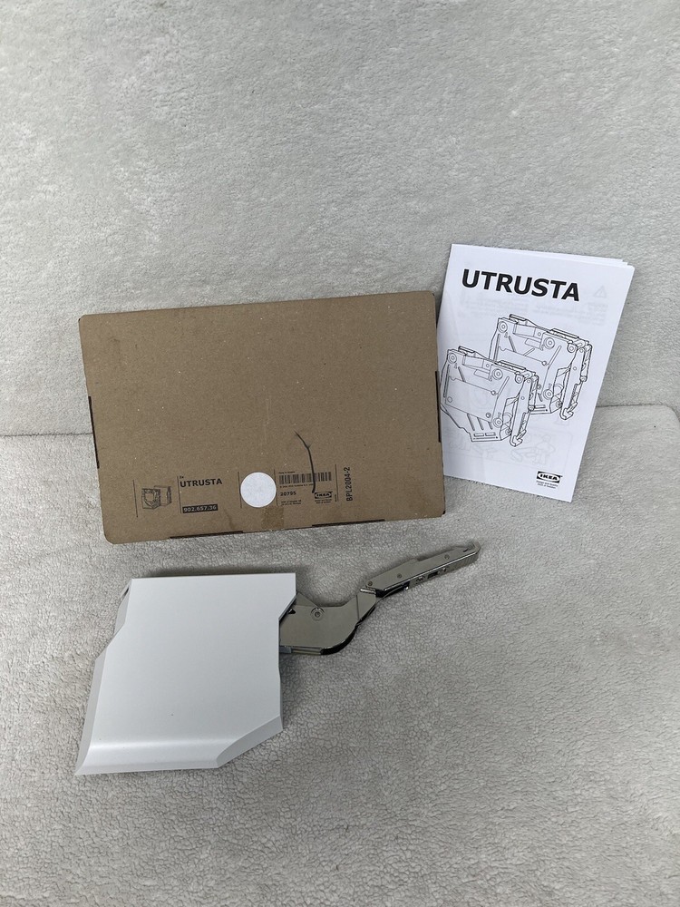 Ikea UTRUSTA Horizontal Cabinet Hinges 902.657.36 Soft Closed New