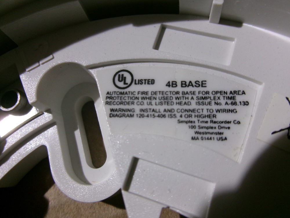 Tyco 515467 UL 4B Automatic Fire Detector Base