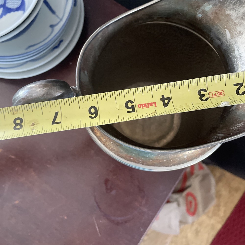 Vintage EPNS 2 Qt. Hammered Water Pitcher