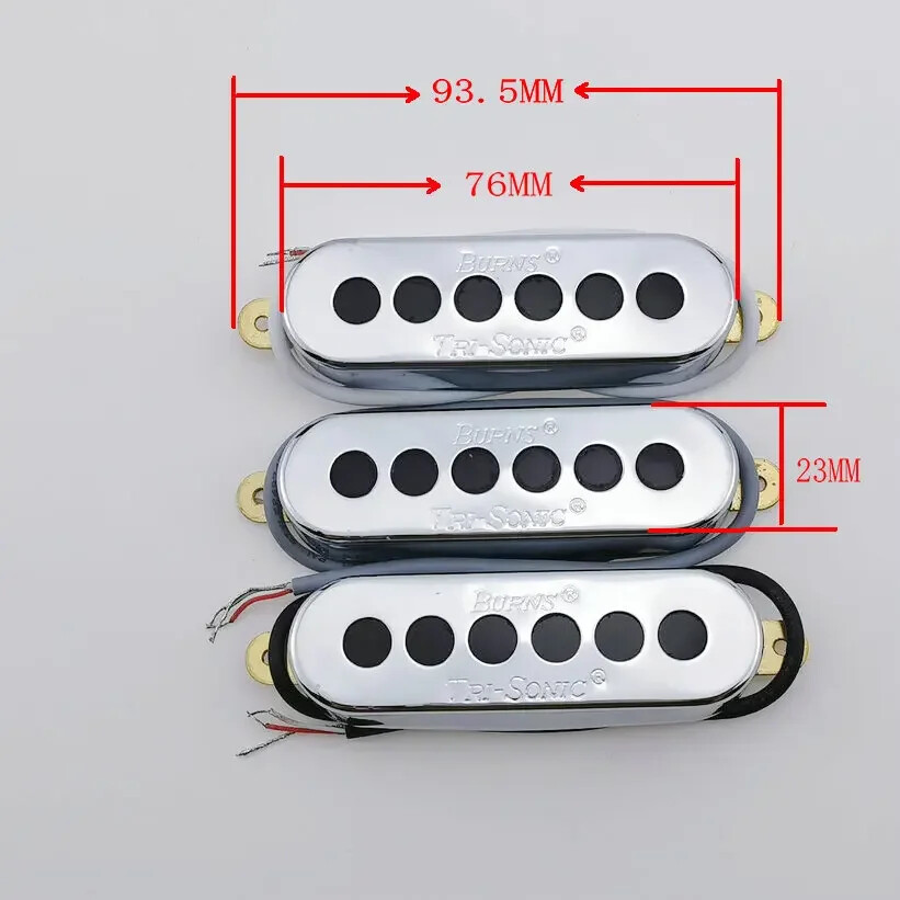 Burns Guitar Pickups SSS Single coil Pickups Chrome 1Set