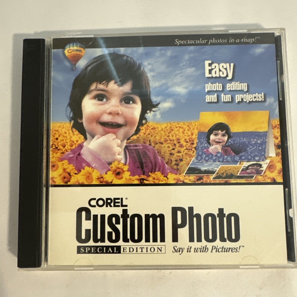 Corel Custom Photo Special Edition for Windows 95 98 NT. Case Broken
