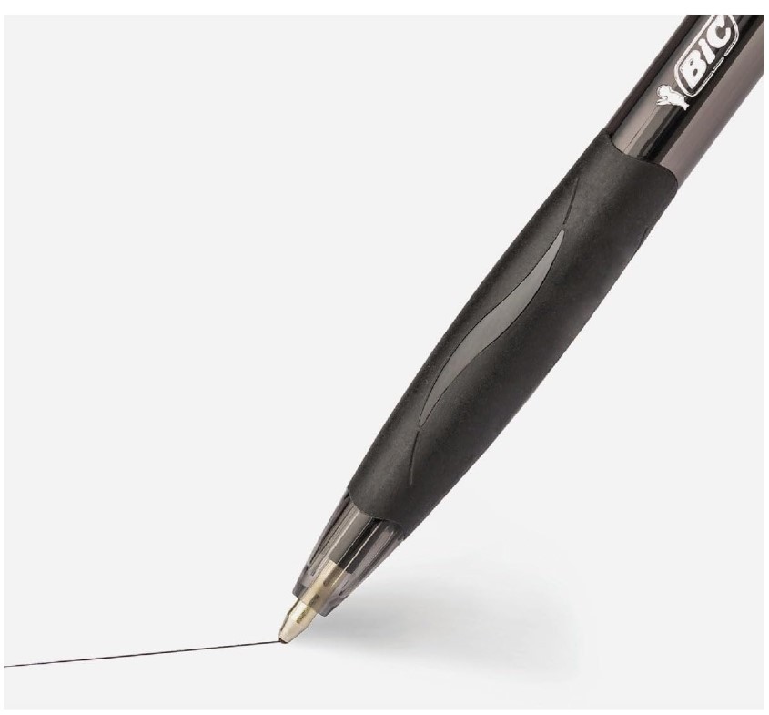 Glide Black Retractable Ballpoint Pens, Medium Point (1.0mm), 2-Count Pack