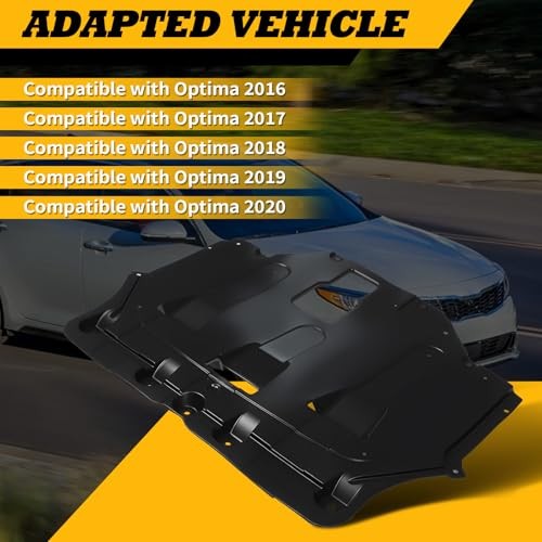 Rear Engine Splash Shield Compatible with Optima 2016-2020 Engine Splash