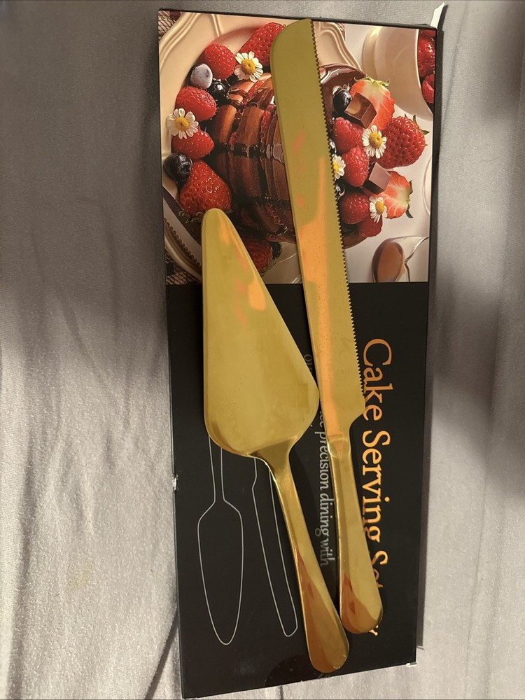 Cake Serving Set Gold