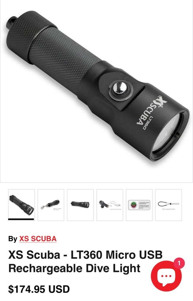xs scuba lt dive light 360