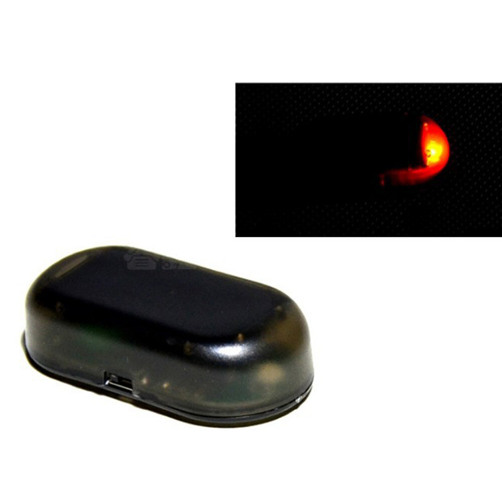 Fake Solar Auto Car Alarm Light Led Warn Security System Theft Flash Accessories