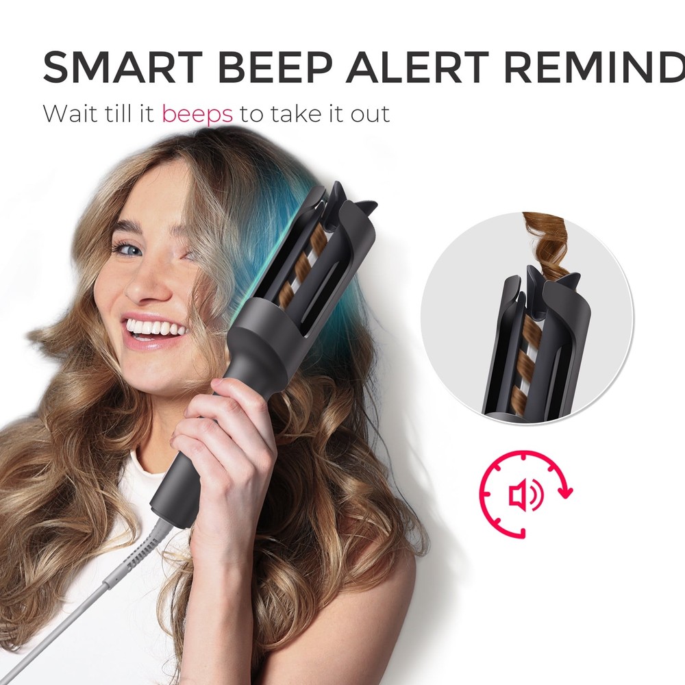 TYMO CURLPRO Automatic Curling Iron, 1 inch, Gray