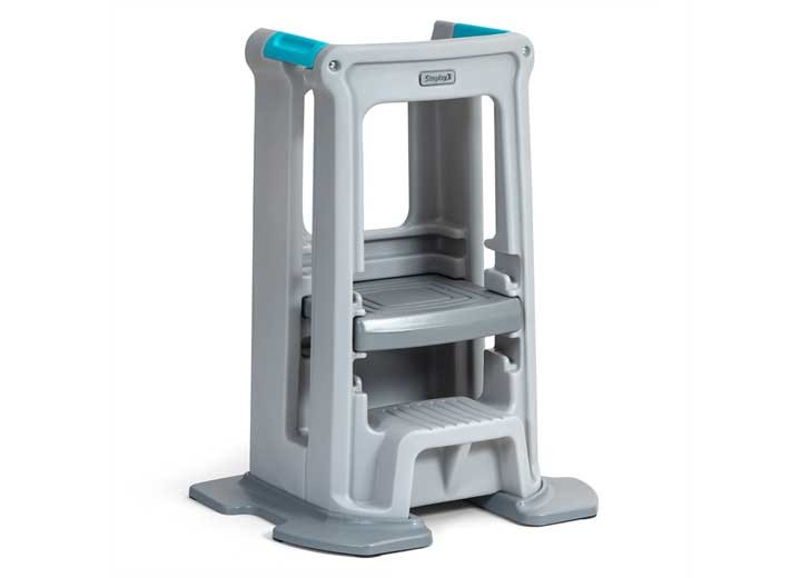 Simplay3 41807R-12 Toddler Tower Adjustable Stool (Gray)