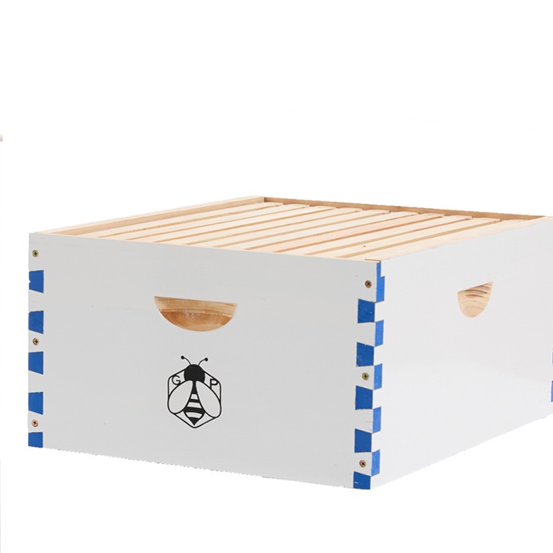 2X Beehive 2 Deep 20X Frames Langstroth Wooden Frame Box Kit Waxed Boxes AU