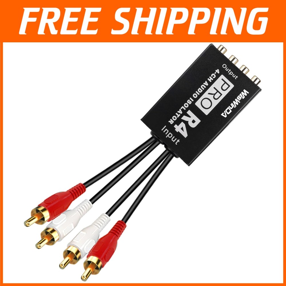 Pro 4Ch RCA Ground Loop Isolator/Noise Filter