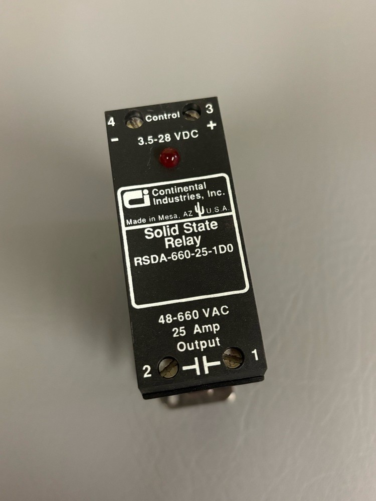 CONTINENTAL INDUSTRIES RSDA-660-25-1D0 48-660 SOLID STATE RELAY