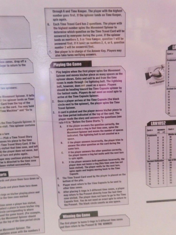 LRN~Game~Learning Well Educational Board Game Time Capsule Reading Comprehension
