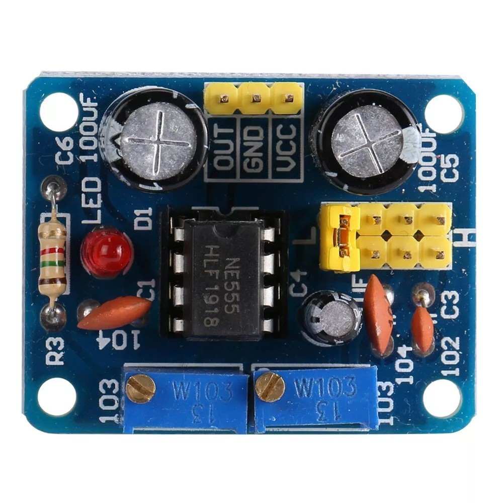 NE555 Pulse Frequency Generator Board LED Indication Continuous Output Range