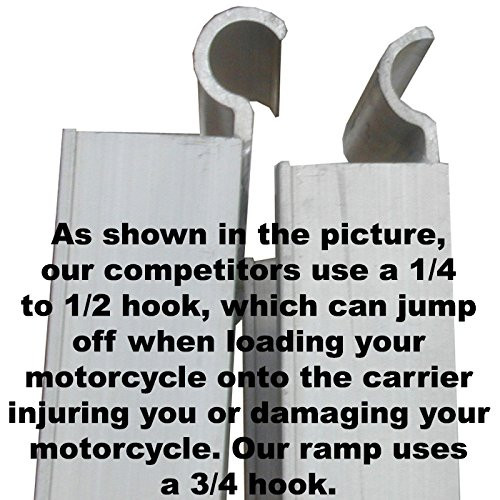 Double Motorcycle Dirt Bike Carrier 600lb Capacity Aluminum 75" Track Length Ea