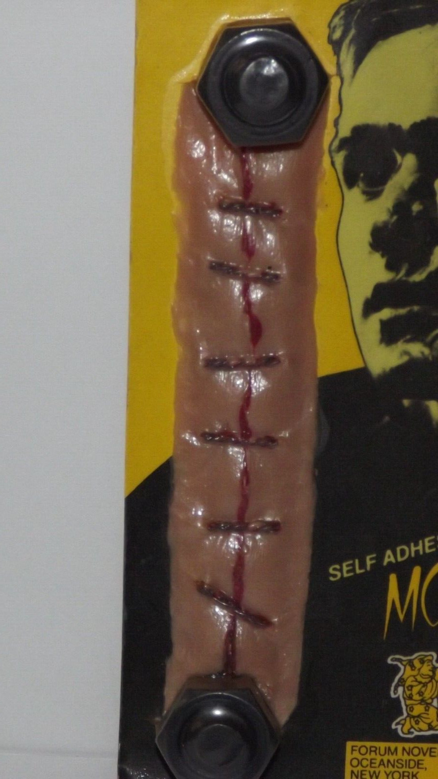 Vintage Forum Novelties Monster Accessory Stitched Gash With Bolts Frankenstein