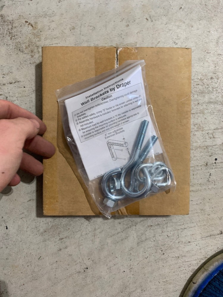 Draper 6” White Wall Bracket Kit - New! #227212