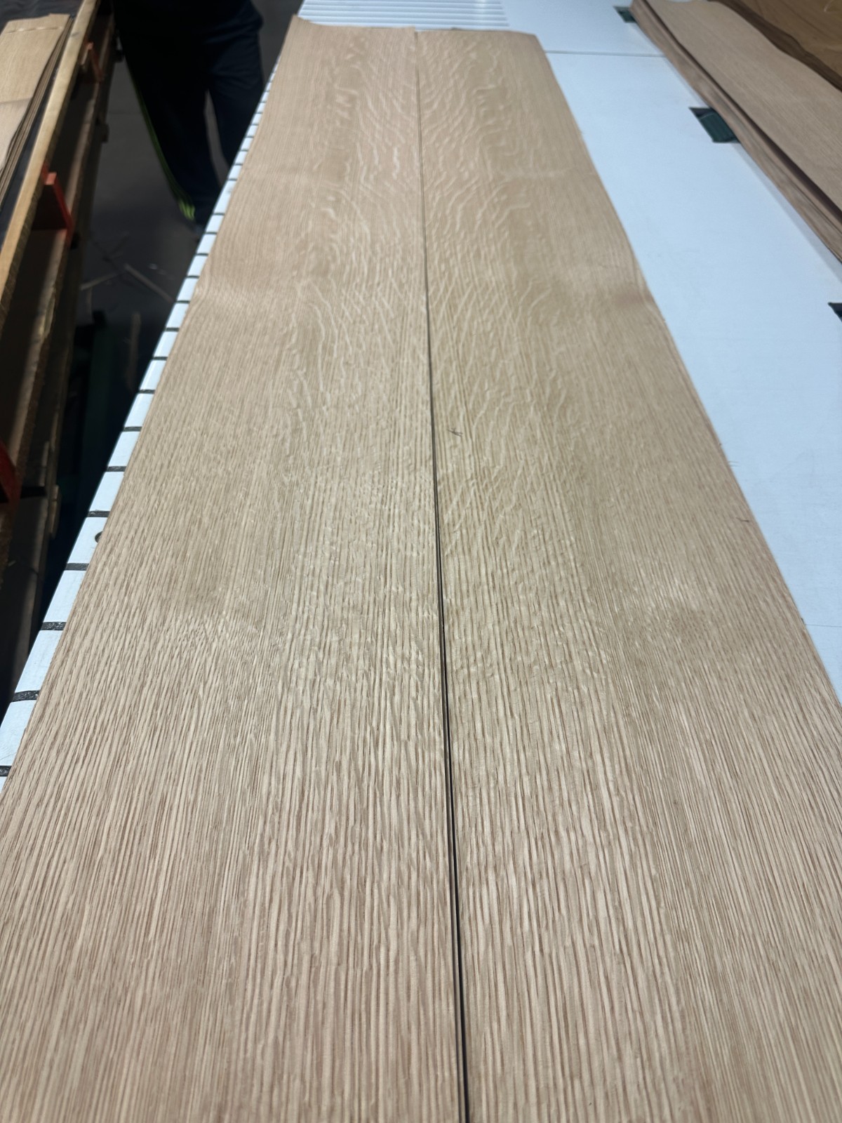 White Oak Flake Raw Wood Veneer 2 sheets 68" x 8.5'' 917O