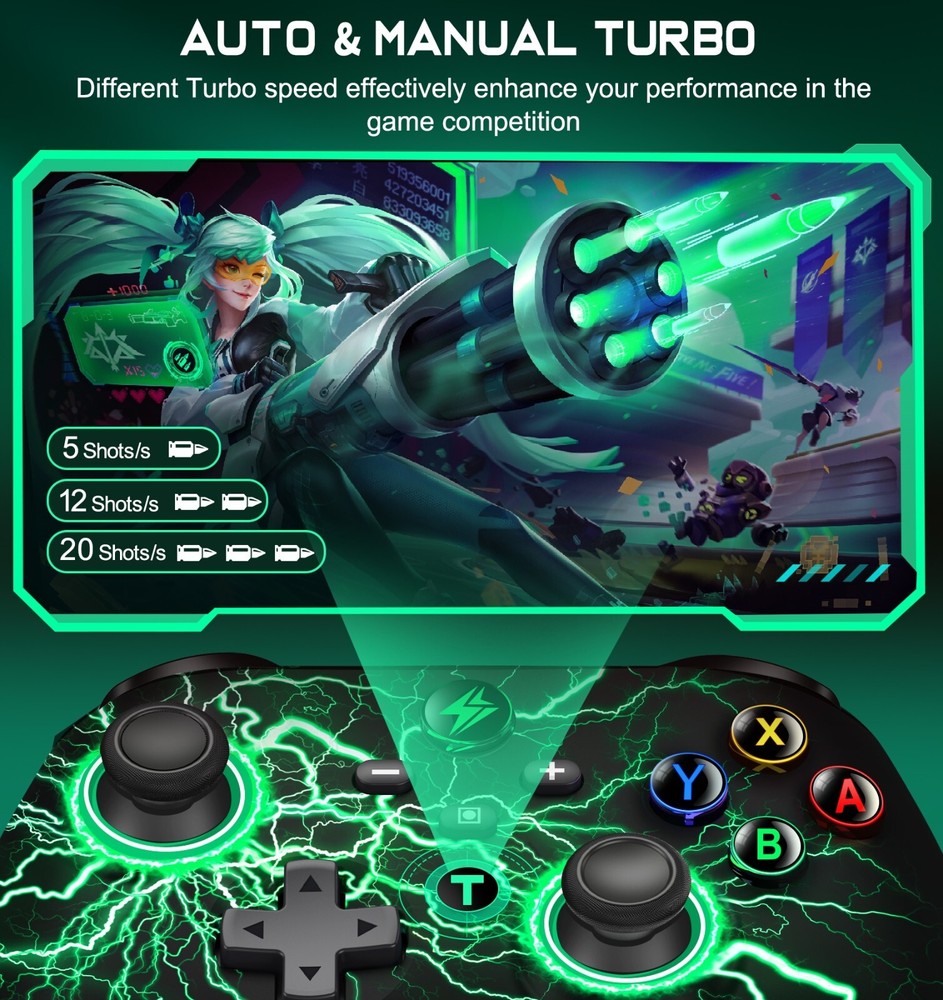 Full-Size Grip Handheld Wireless Controller For Nintendo Switch/OLED Joy-con