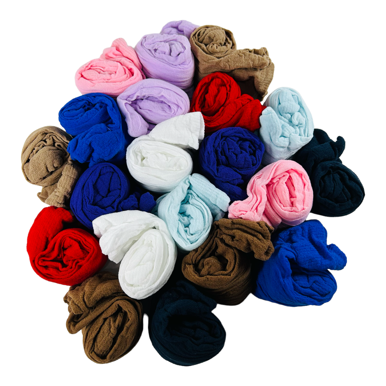 20 Pair Pack Assorted Fashion Colors Sheer Nylon Knee Highs Made In USA