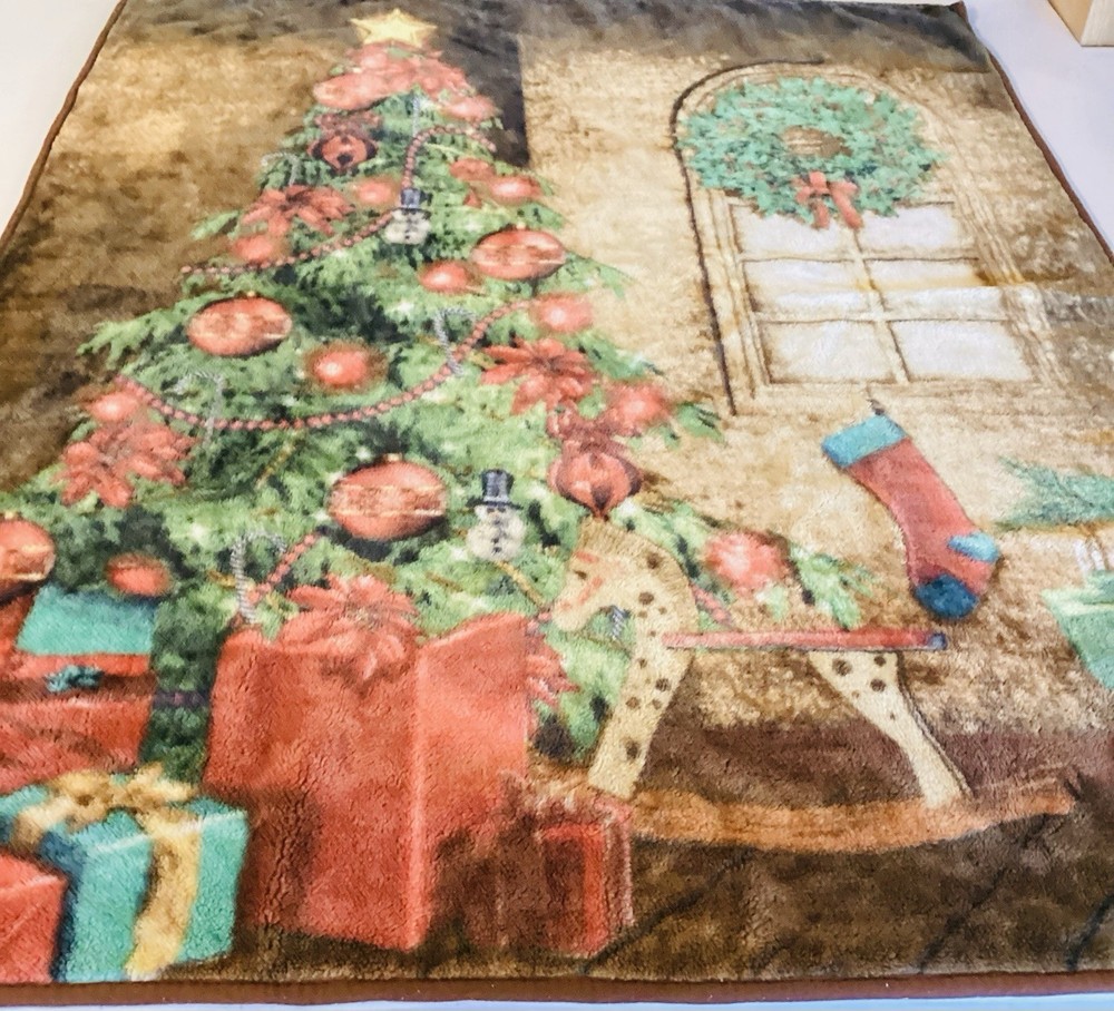 Throw Blanket Christmas Tree Star ,60x47 Soft