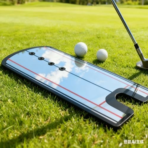 Ultra-Thin Golf Putting Mirror | Alignment Training Aid for Eye Position,
