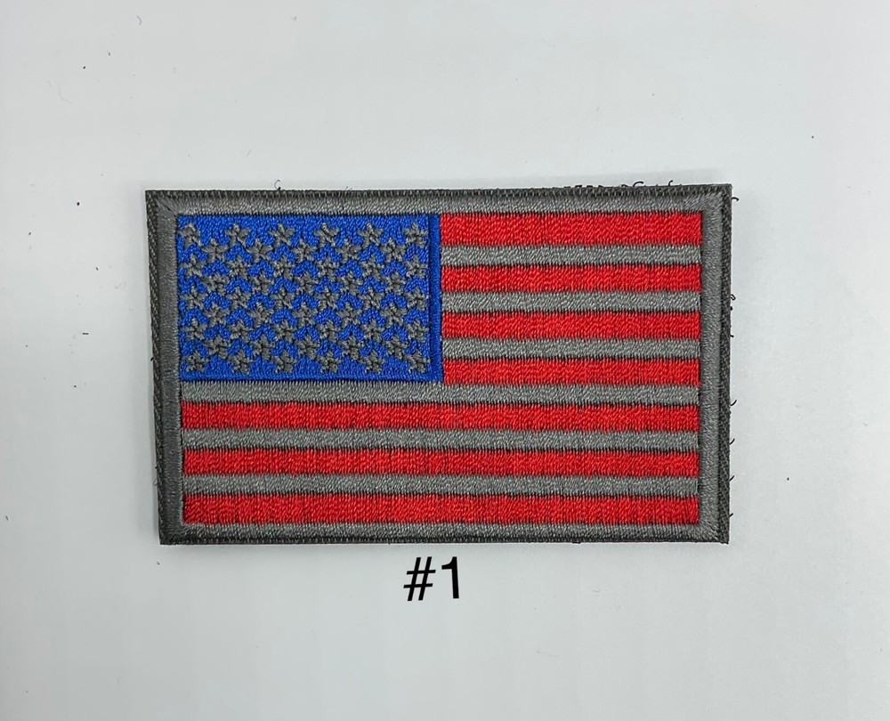 USA US Flag Forward Facing Patches 3x2"Morale HooK & Loop Fastener