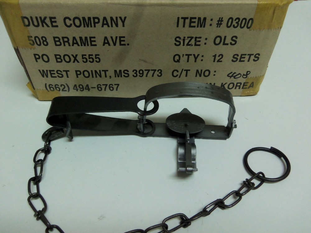 1 Duke #0 Long Spring Trap 0300 Gopher Weasel Nuisance Control Trapping 3 1/2"