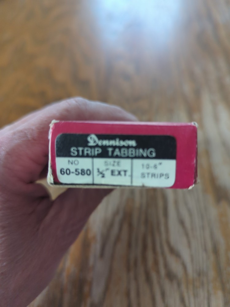 Dennison Strip Tabbing With Colored Inserts