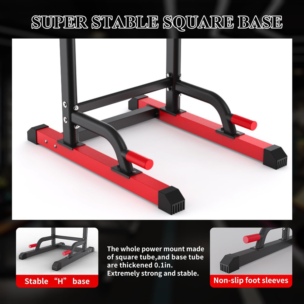 Power Tower Dip Station, Multi-Function Assistive Trainer Pull up for Home Gym M
