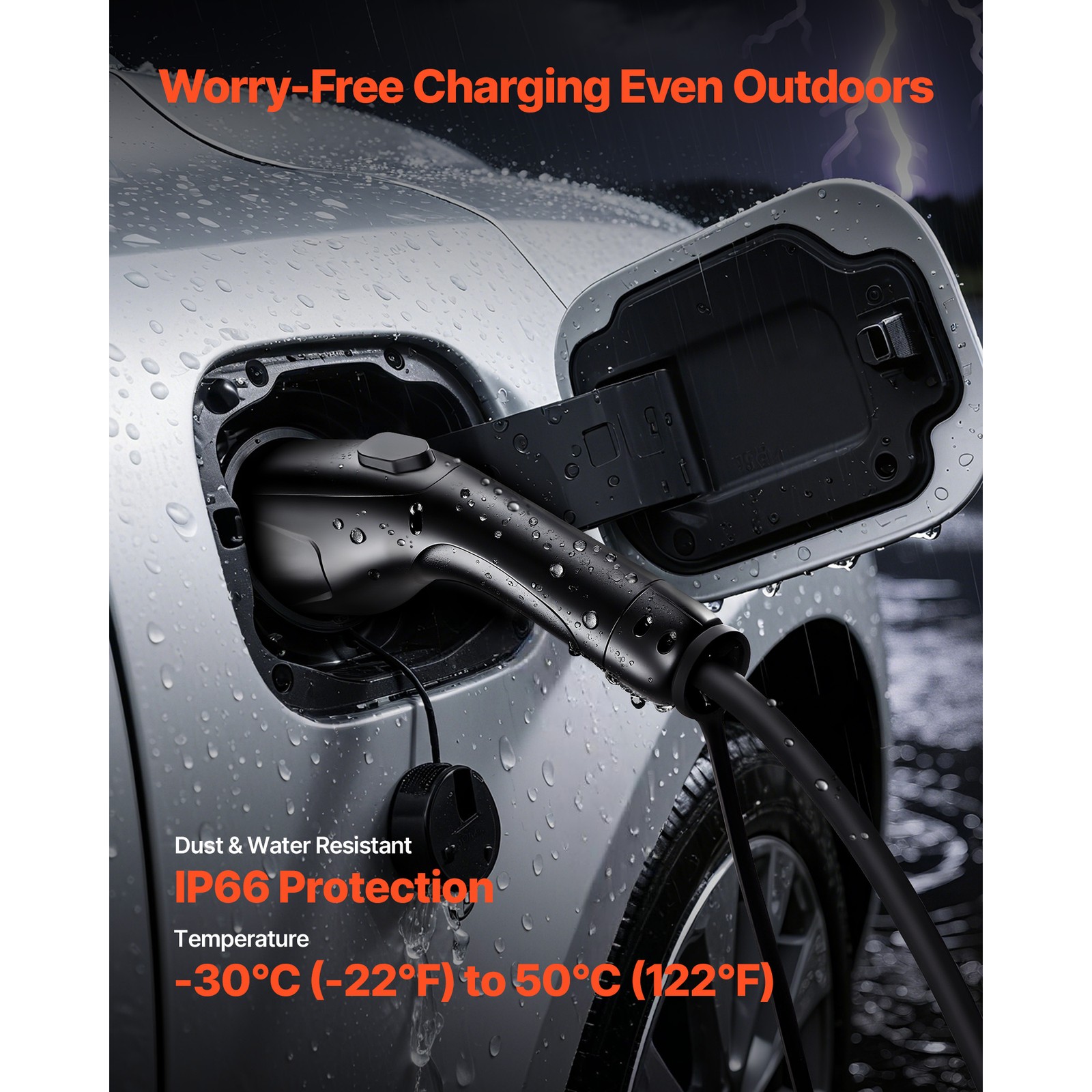 Uimoso EV Charger Extension Cable 40A 40 ft J1772 Level 1 and Level 2 Compatible