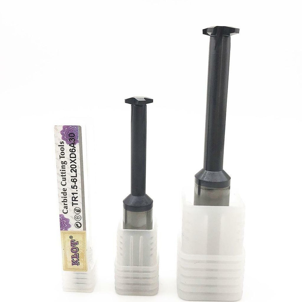 Coated Tungsten TR30 Trapezoid Solid Carbide Single Teeth Threading Mill 1.5-5.0